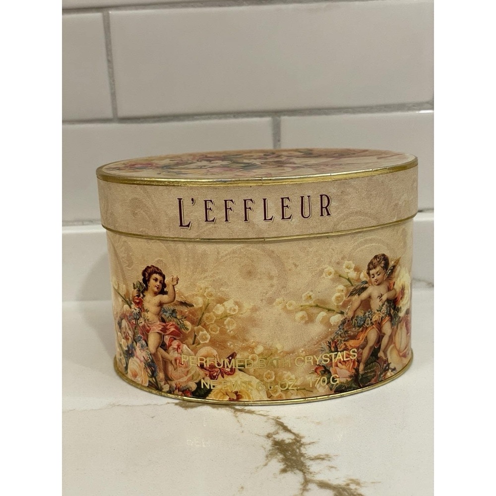 Vintage‎ L'Effleur Coty Perfumed Bath Crystals Scented 6 oz/170 g New Sealed